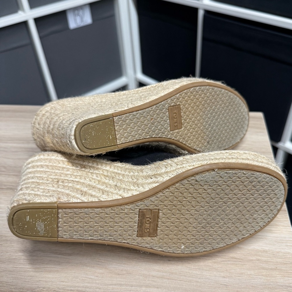 Toms Espadrille Slingback Monica Wedge Canvas Sandal - Picture 9 of 9